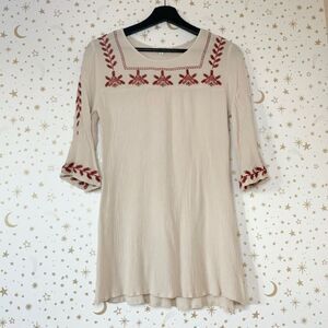 Umgee Bohemian Mini Bell Tunic Dress Small